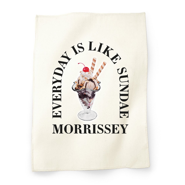Everyday Is Like Sundae Tea Towel White