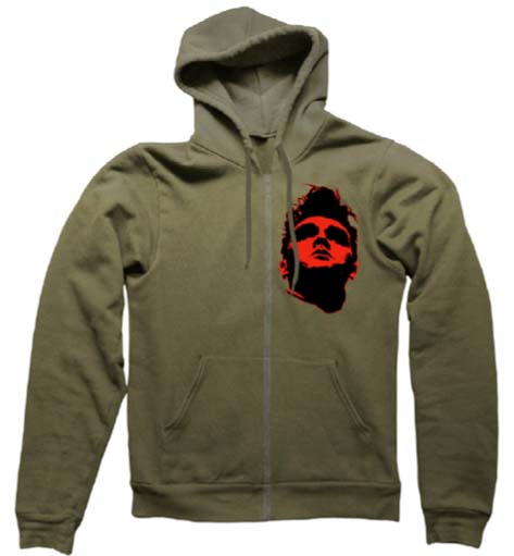 VIVA MOZ KHAKI ZIP-UP HOODY