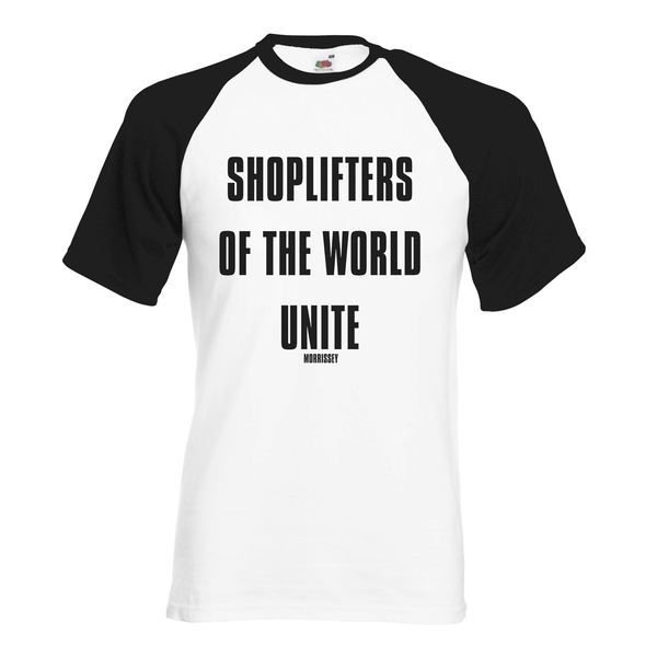 WHITE / BLACK SHOPLIFTERS BASEBALL SHIRT