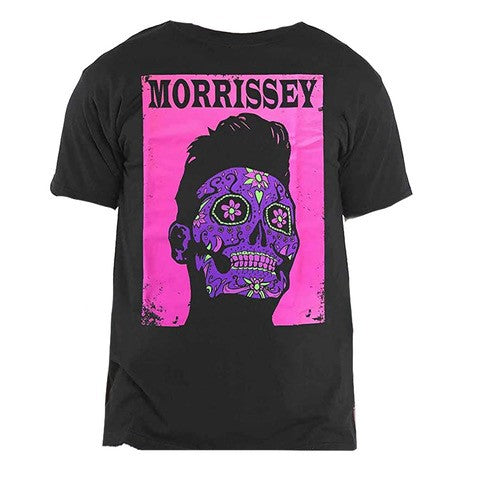 DAY OF THE DEAD (PINK) BLACK T-SHIRT