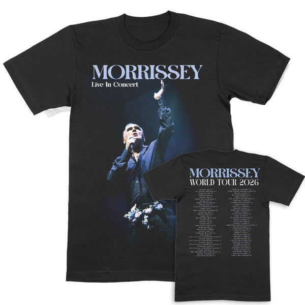 World Tour 2026 Flowers Black T-Shirt