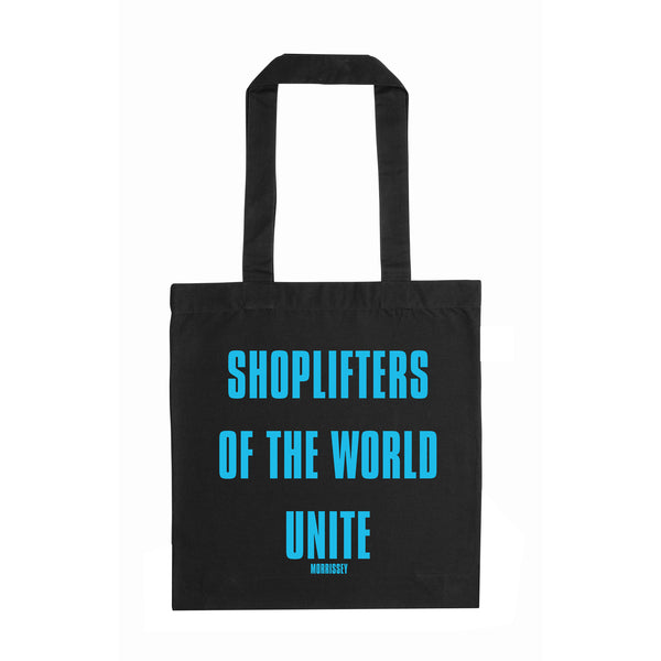 Shoplifters Black Tote Bag Blue