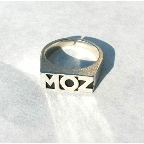 Pewter Moz Logo Ring