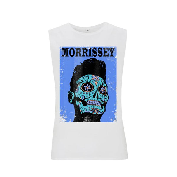 DAY OF THE DEAD WHITE SLEEVELESS T-SHIRT